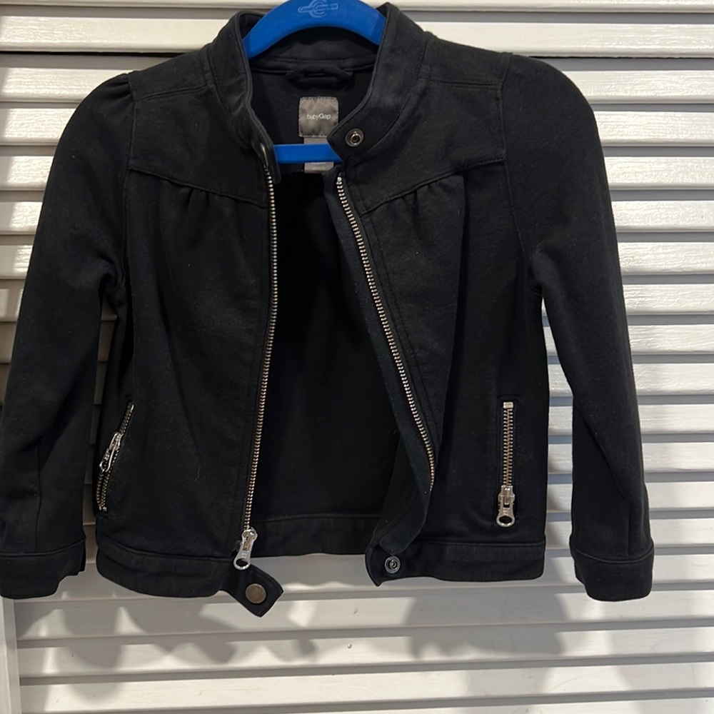 BabyGap black moto jacket